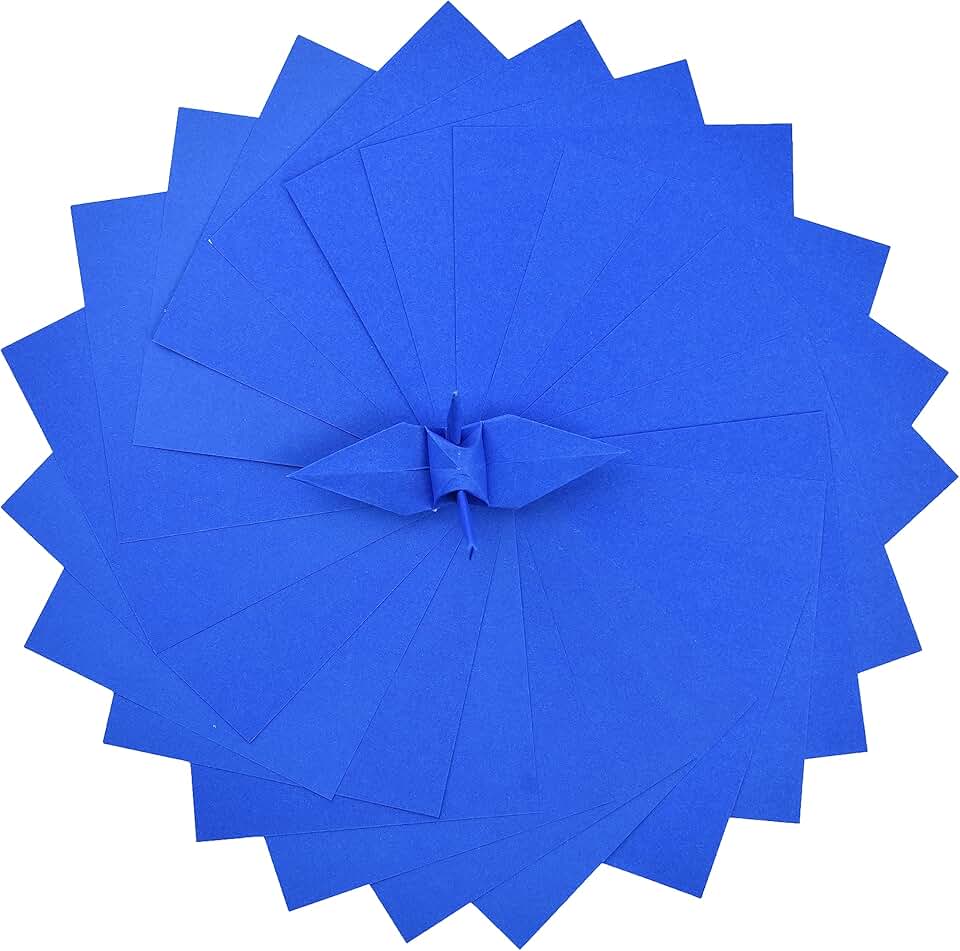 100 Double-Sided Color Origami Squares, 6x6 Inches