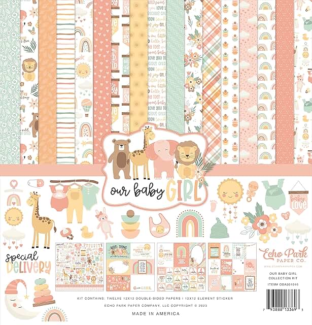 Baby Girl 12x12 Scrapbook Collection