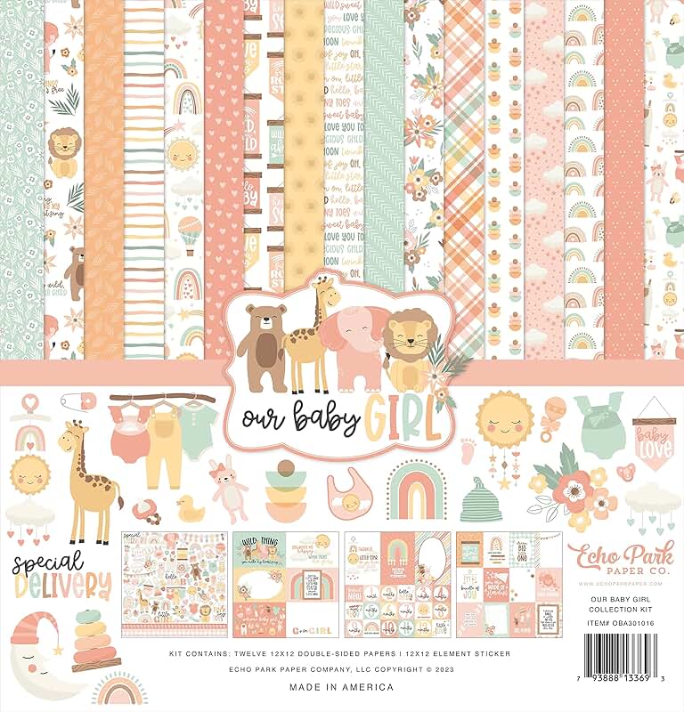 Baby Girl 12x12 Scrapbook Collection
