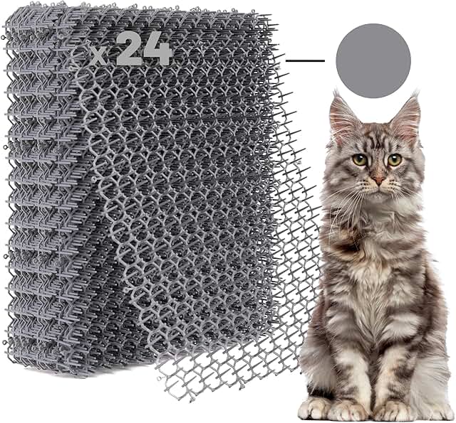 24 Pack Cat Spike Mats for Indoor and Outdoor Use