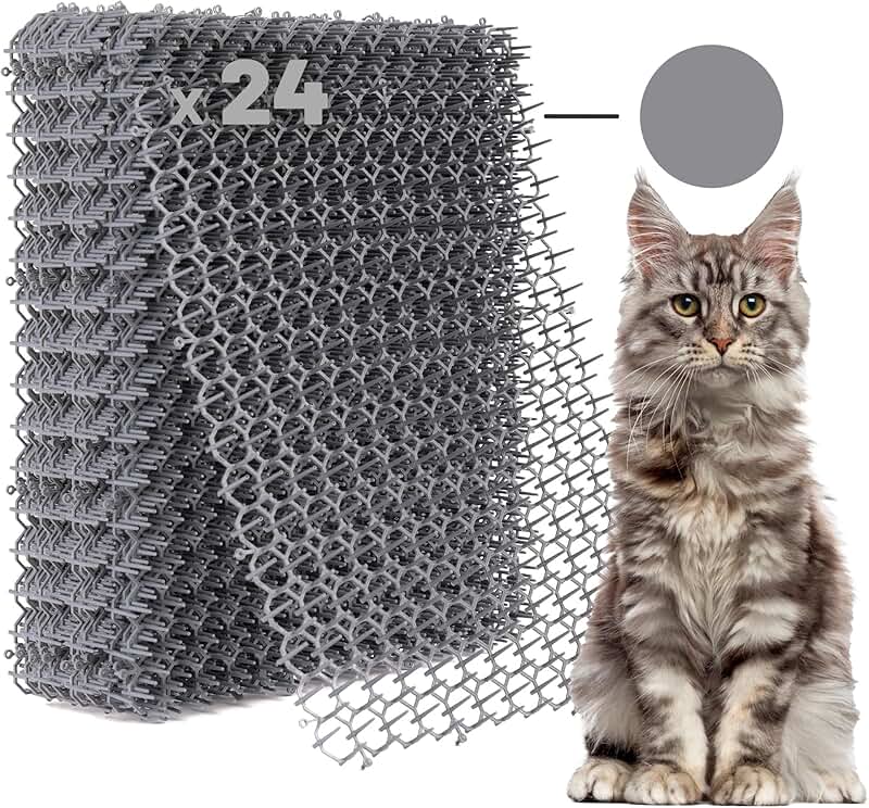 24 Pack Cat Spike Mats for Indoor and Outdoor Use