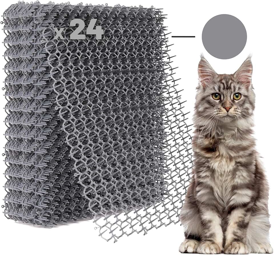 24 Pack Cat Spike Mats for Indoor and Outdoor Use