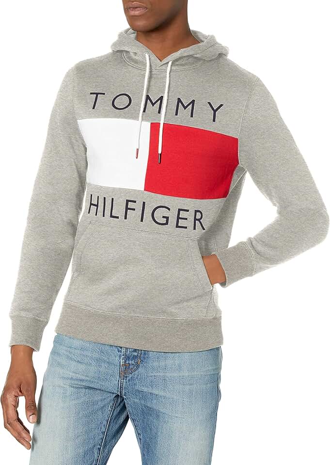 Denim Pullover Hoodie Sweatshirt