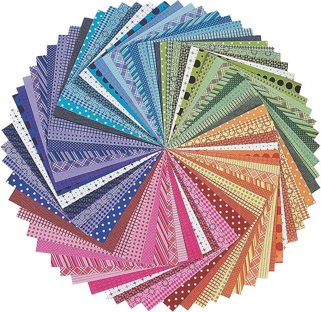 Vibrant 12x12 Rainbow Scrapbook Paper Pack with 100 Sheets