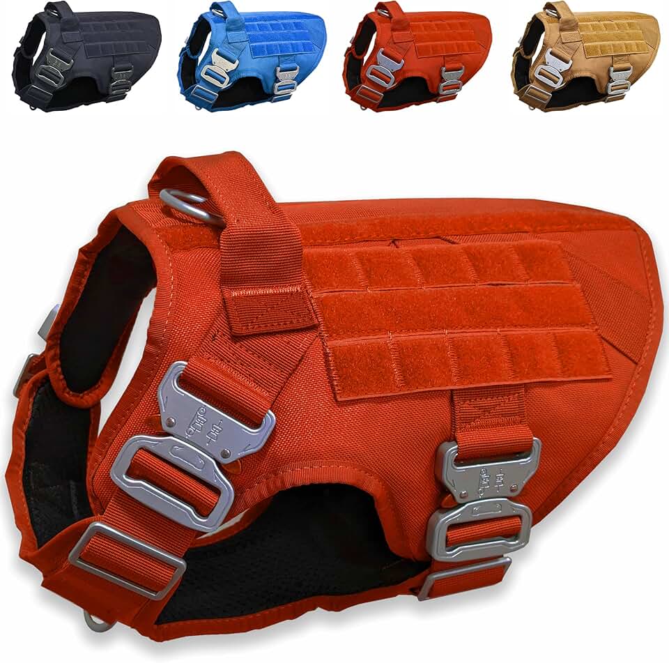 Heavy-Duty Waterproof Dog Harness with Metal Buckles