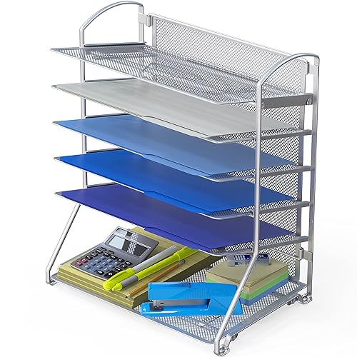 6-Tier Sliding File Organizer for Documents and Mail