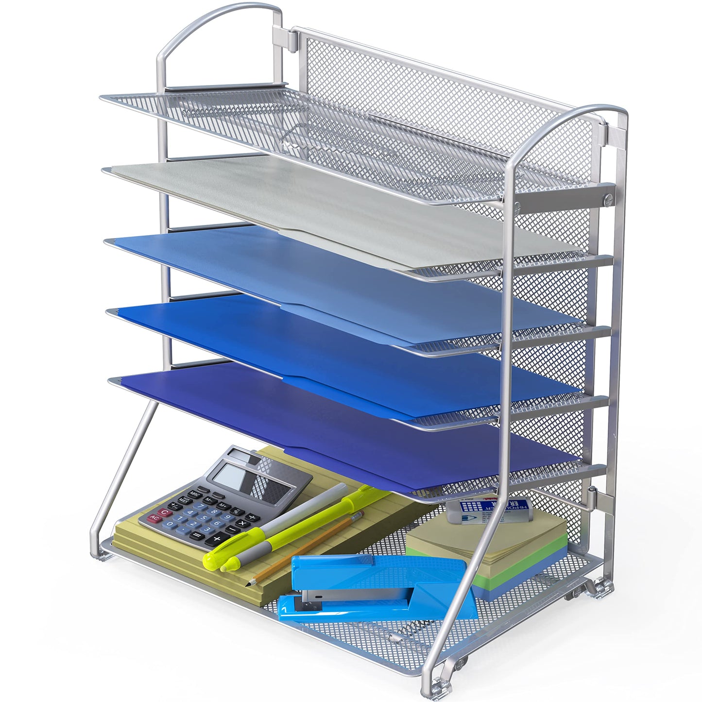 6-Tier Sliding File Organizer for Documents and Mail