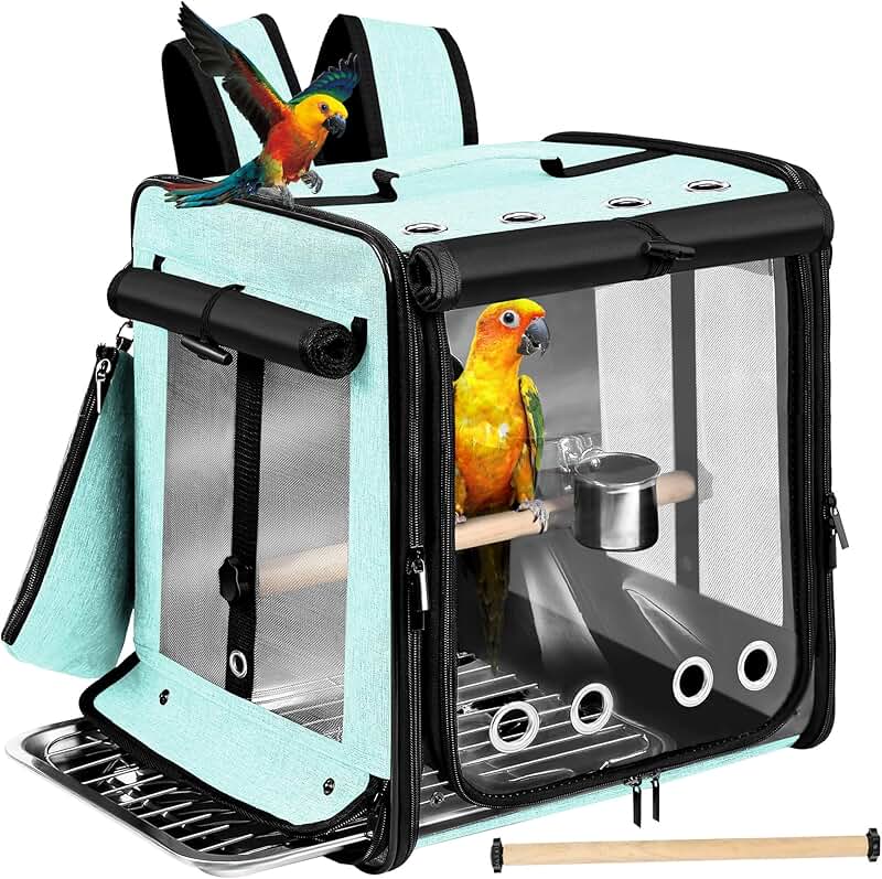 Bird Carrier for Car Travel with Seat Belt