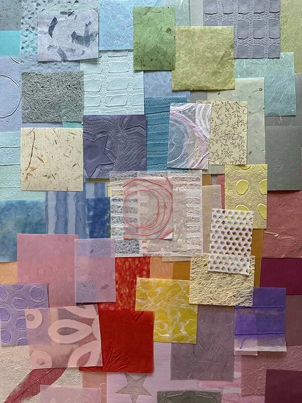 Spring Pastel Mulberry Paper Scrap Pack with 100 Pieces