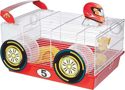 Fun Race Car Hamster Cage with Accessories