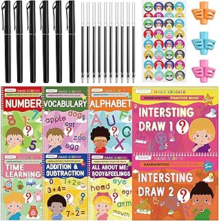 Grooved Handwriting Practice Books for Kids