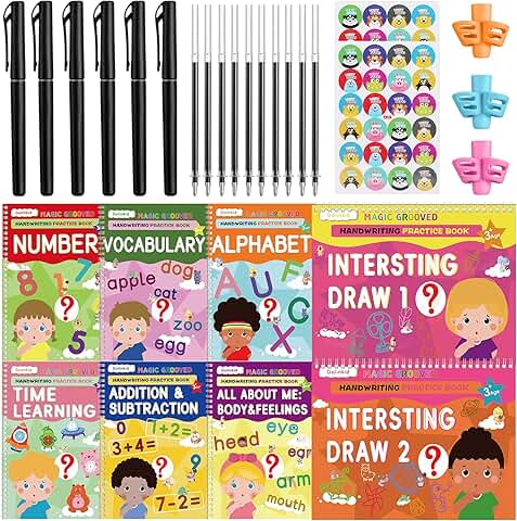 Grooved Handwriting Practice Books for Kids