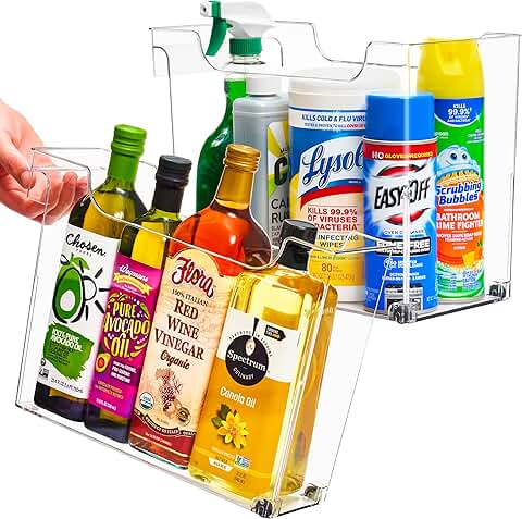 Roll Out Bottle Organizer Bins for Pantry and Laundry