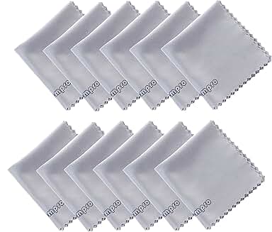 12 Microfiber Cleaning Cloths for Screens and Lenses