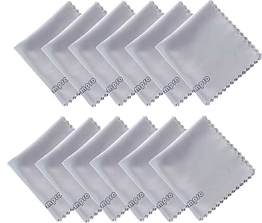 12 Microfiber Cleaning Cloths for Screens and Lenses