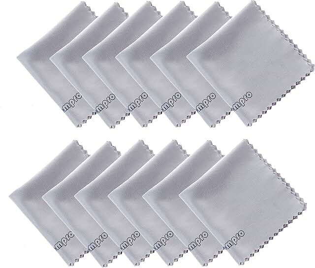 12 Microfiber Cleaning Cloths for Screens and Lenses