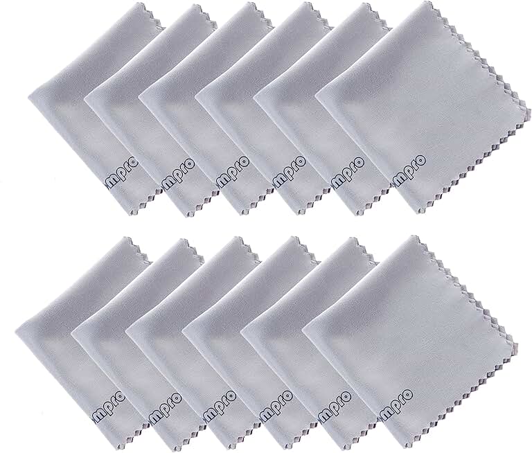 12 Microfiber Cleaning Cloths for Screens and Lenses