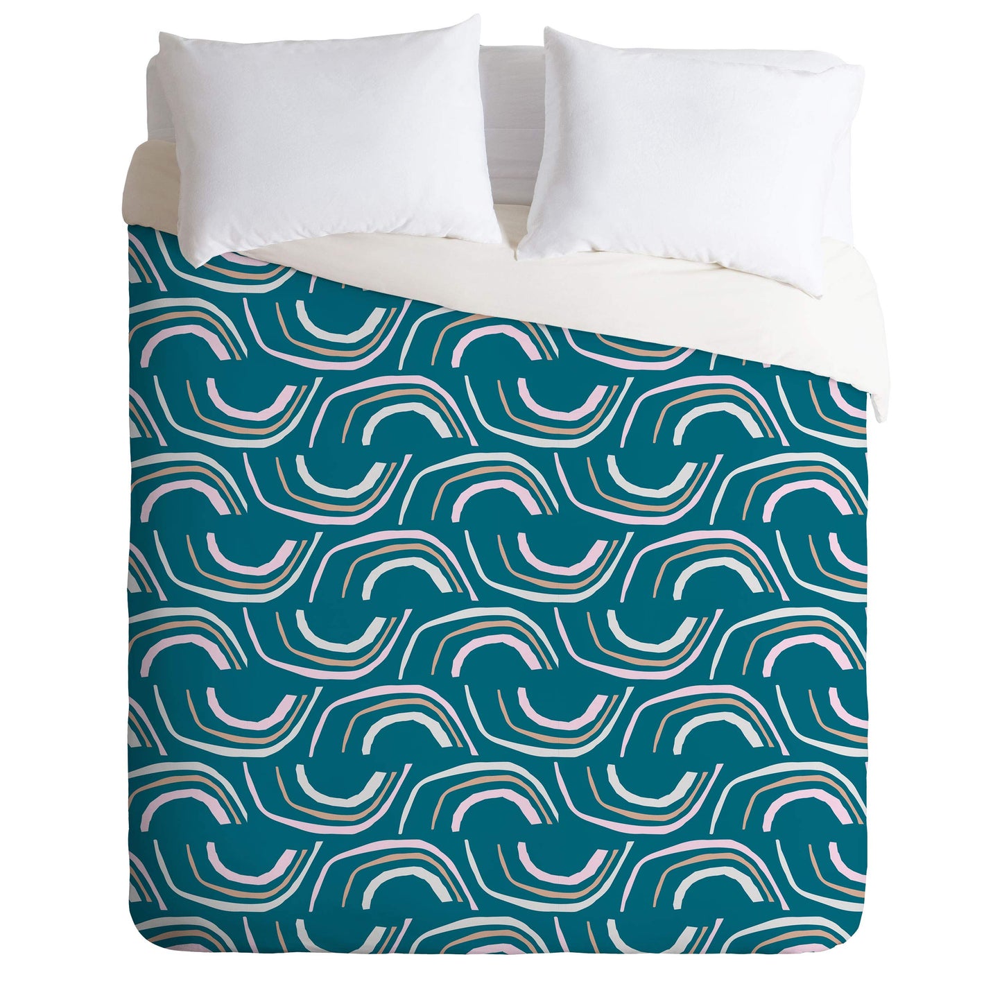 Studio Maluda Jagged Rainbows Pillowcase(s) Comforter Set with Pillow Sham(s), Twin/XL