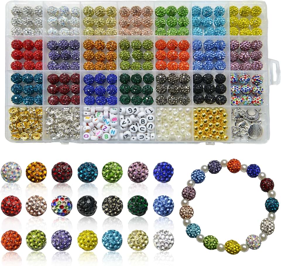 501-Piece Rhinestone Bead Kit for Jewelry and Crafts