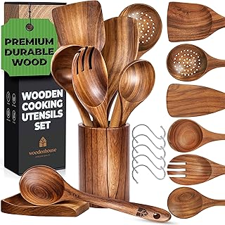 8-Piece Wooden Kitchen Utensil Set
