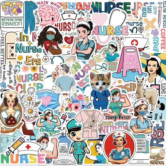 100 Funny Nurse Stickers for Healthcare and Nursing