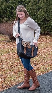Pet Tote and Sling Carrier with Storage and Mesh Windows