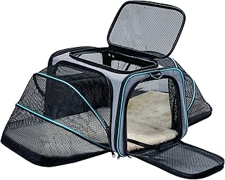 Expandable Soft-Sided Pet Carrier for Cats and Small Animals