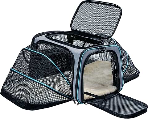 Expandable Soft-Sided Pet Carrier for Cats and Small Animals