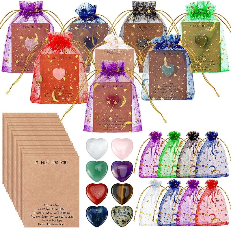 60 Heart-Shaped Pocket Hug Tokens for Gifts