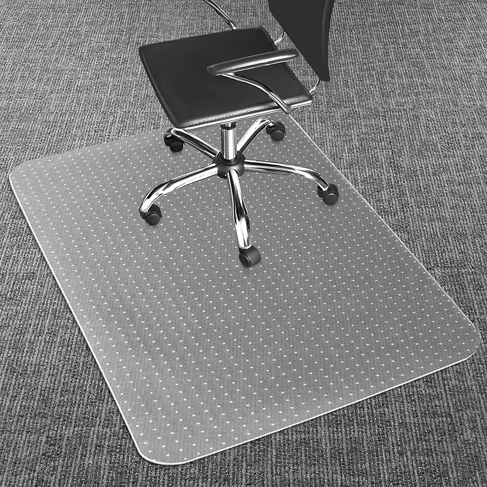Clear Office Chair Mat for Carpeted Floors, 48x36 inches