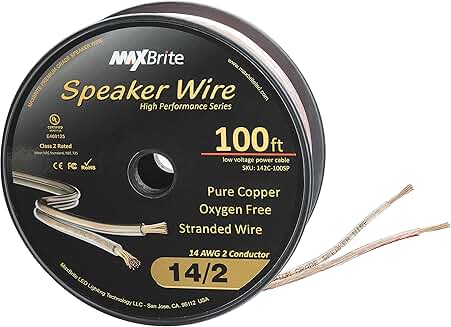100 ft. 14 Gauge Oxygen Free Copper Speaker Wire