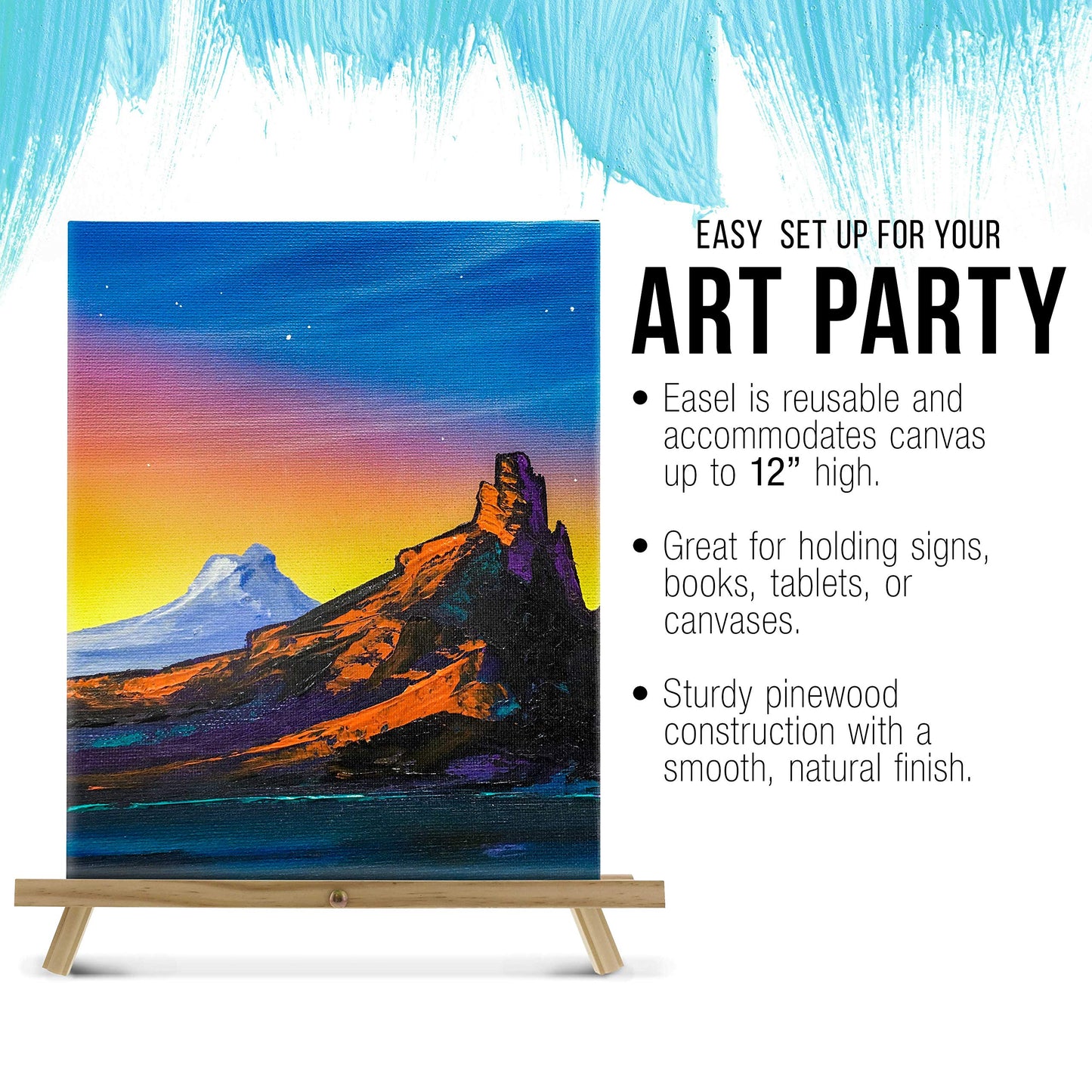 12" Natural Wood Display Easels Pack of 4