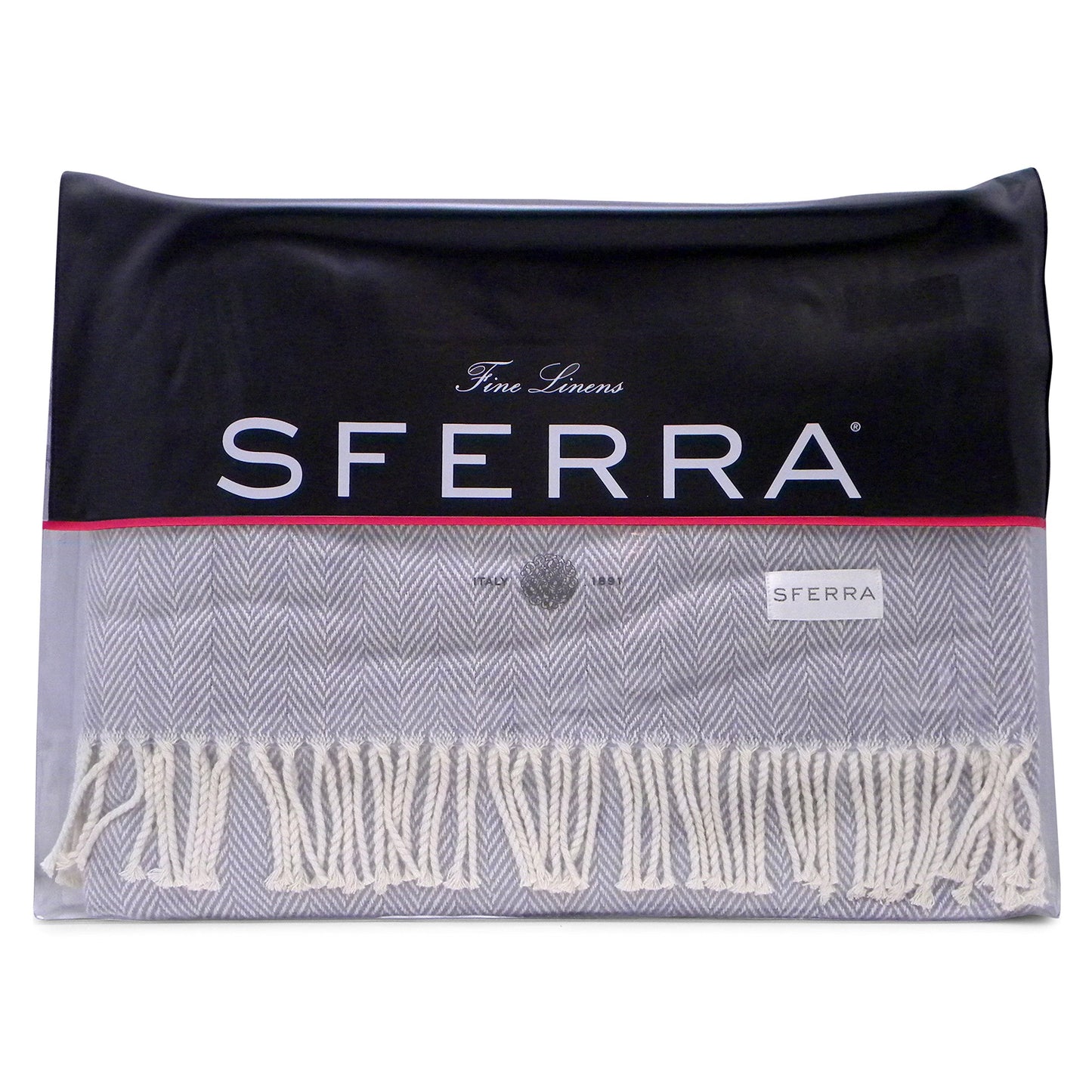 Celine Herringbone, 100% Cotton Throw Blanket  Lilac