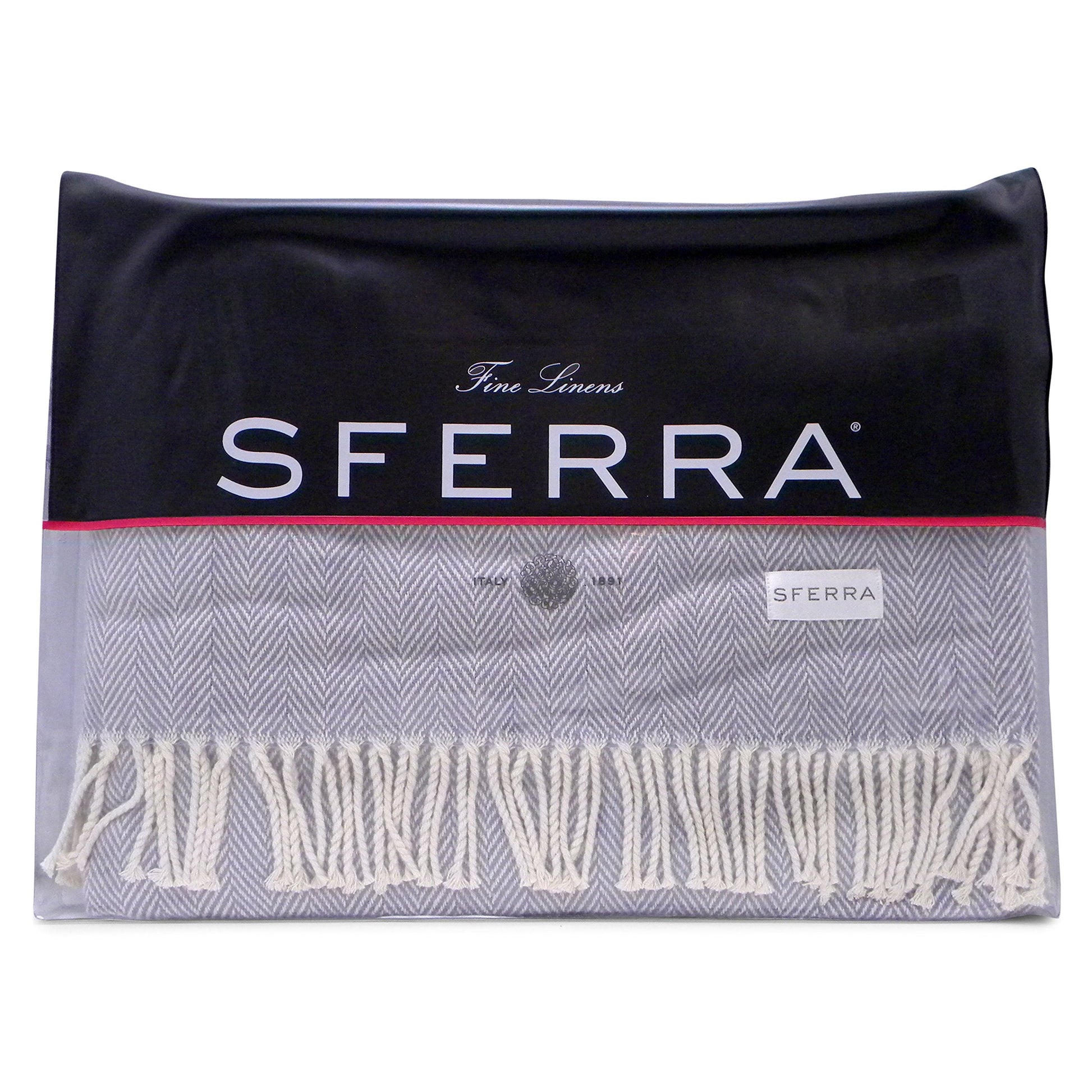 Celine Herringbone, 100% Cotton Throw Blanket  Lilac