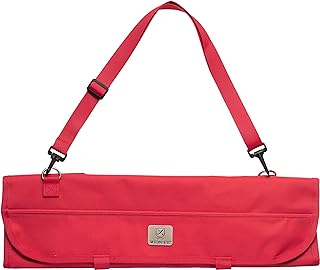 Red 7-Pocket Knife Roll Storage Bag