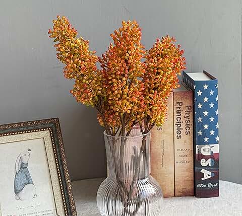 Set of 3 Artificial Fall Berries for Home Decor