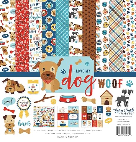I Love My Dog 12x12 Paper Kit