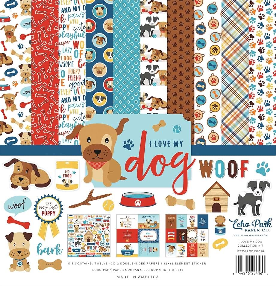 I Love My Dog 12x12 Paper Kit