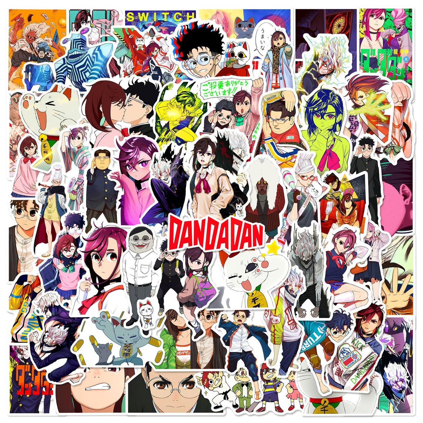 50 Kids' Water Bottle Cartoon Vinyl Stickers