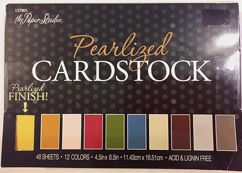 Pearlized Cardstock Paper Pack, 48 Sheets, 4.5x6.5 Inches
