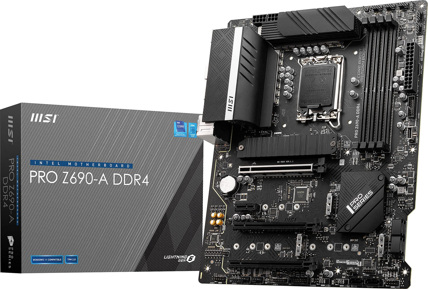PRO Z690-A DDR4 ProSeries Motherboard (ATX, 12th Gen Intel Core, LGA 1700 Socket, DDR4, PCIe 4, CFX, M.2 Slots)