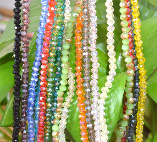 Faceted Crystal Beads Strands for Jewelry Making