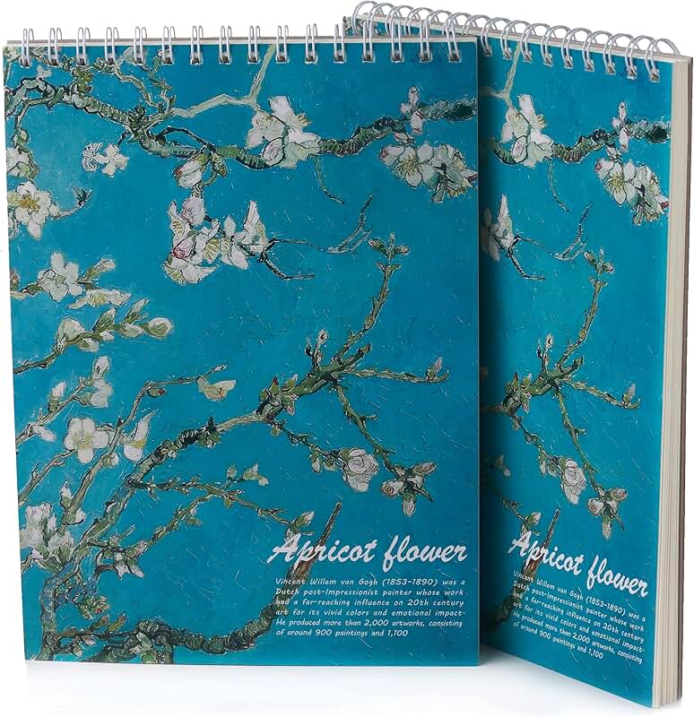 Van Gogh Style Art Sketchbook with Thick Paper
