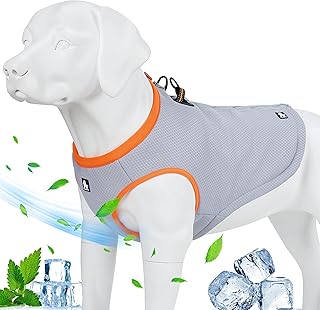 Dog Cooling Vest with Adjustable Zipper for Outdoor Use