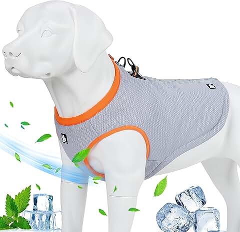 Dog Cooling Vest with Adjustable Zipper for Outdoor Use