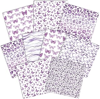 12x12 Inch Double-Sided Decorative Paper Pack in Lavender Palette