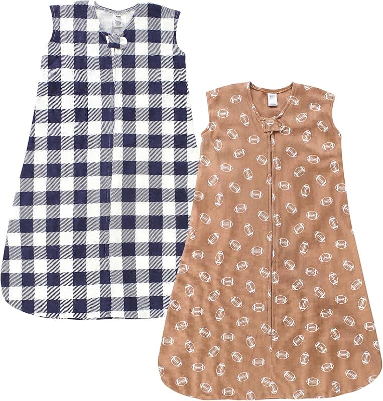 Soft pink and sage sleeveless sleeping bags for baby girls