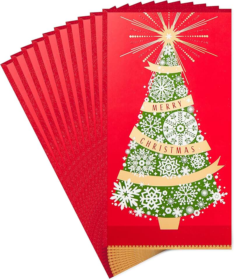 Set of 10 Christmas Money and Gift Card Holders