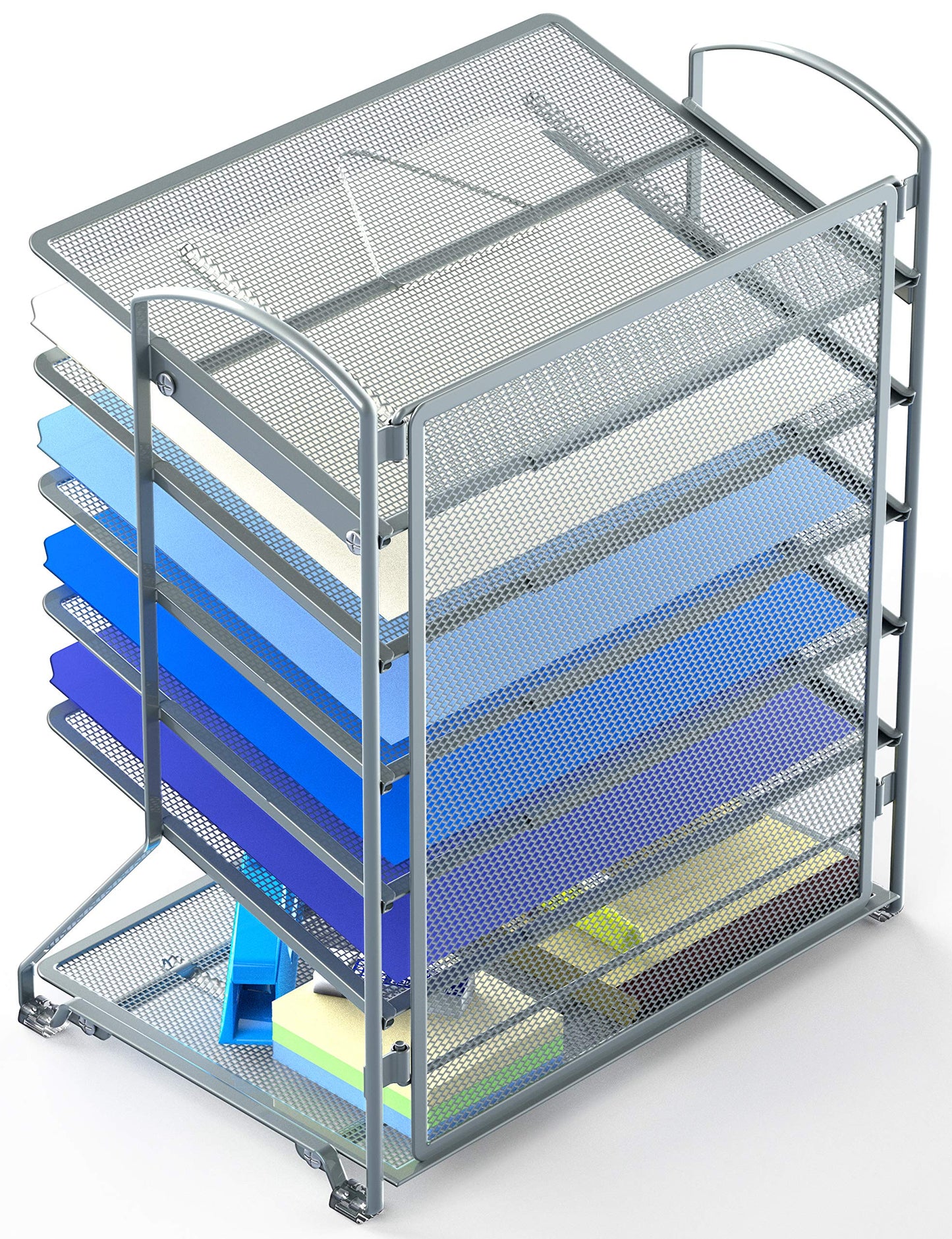 6-Tier Sliding File Organizer for Documents and Mail