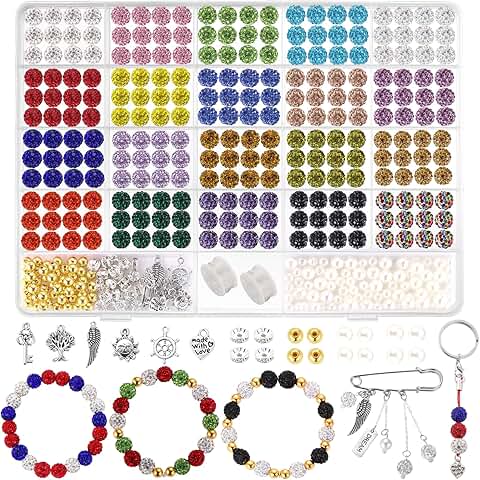 10mm Rhinestone Beads Set for Jewelry Making